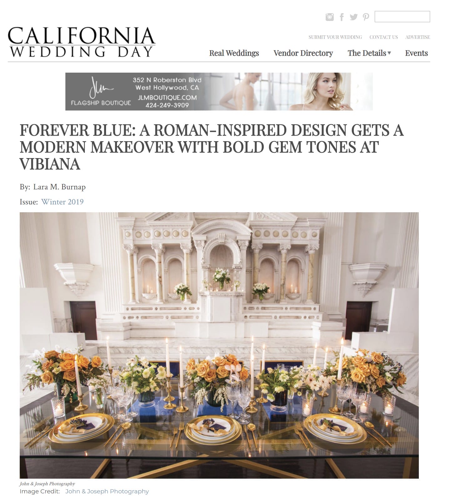 Published on California Wedding Day Magazine